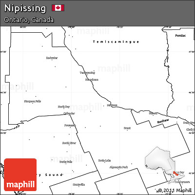 Blank Simple Map of Nipissing