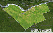 Satellite 3D Map of Ottawa, darken