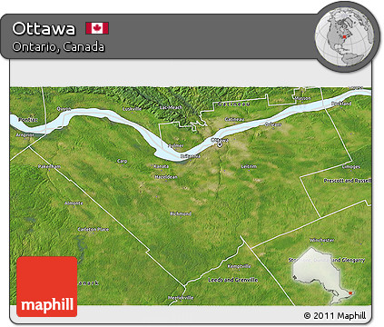 Satellite 3D Map of Ottawa