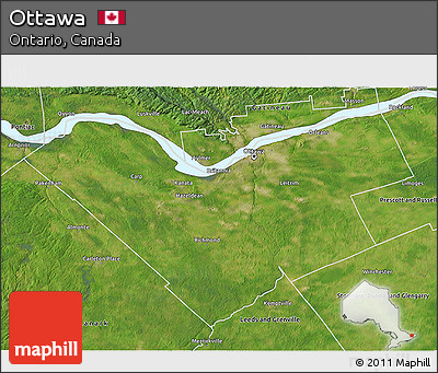Satellite 3D Map of Ottawa