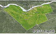Satellite 3D Map of Ottawa, semi-desaturated
