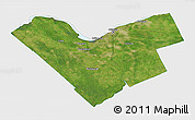 Satellite 3D Map of Ottawa, single color outside