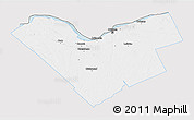 Silver Style 3D Map of Ottawa, single color outside