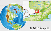 Physical Location Map of Ottawa, highlighted parent region