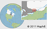 Savanna Style Location Map of Ottawa, highlighted country, highlighted parent region
