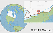 Savanna Style Location Map of Ottawa, highlighted country