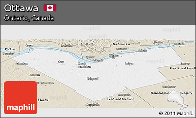 Classic Style Panoramic Map of Ottawa
