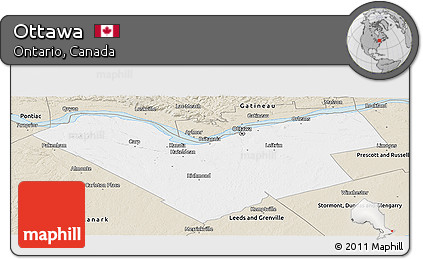 Classic Style Panoramic Map of Ottawa