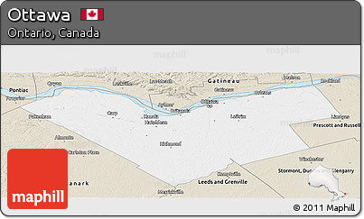 Classic Style Panoramic Map of Ottawa