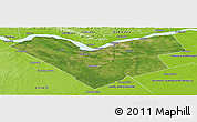 Satellite Panoramic Map of Ottawa, physical outside