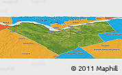 Satellite Panoramic Map of Ottawa, political outside