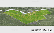 Satellite Panoramic Map of Ottawa, semi-desaturated