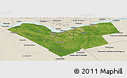 Satellite Panoramic Map of Ottawa, shaded relief outside