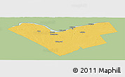 Savanna Style Panoramic Map of Ottawa, single color outside