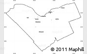 Blank Simple Map of Ottawa, cropped outside