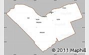 Gray Simple Map of Ottawa, cropped outside