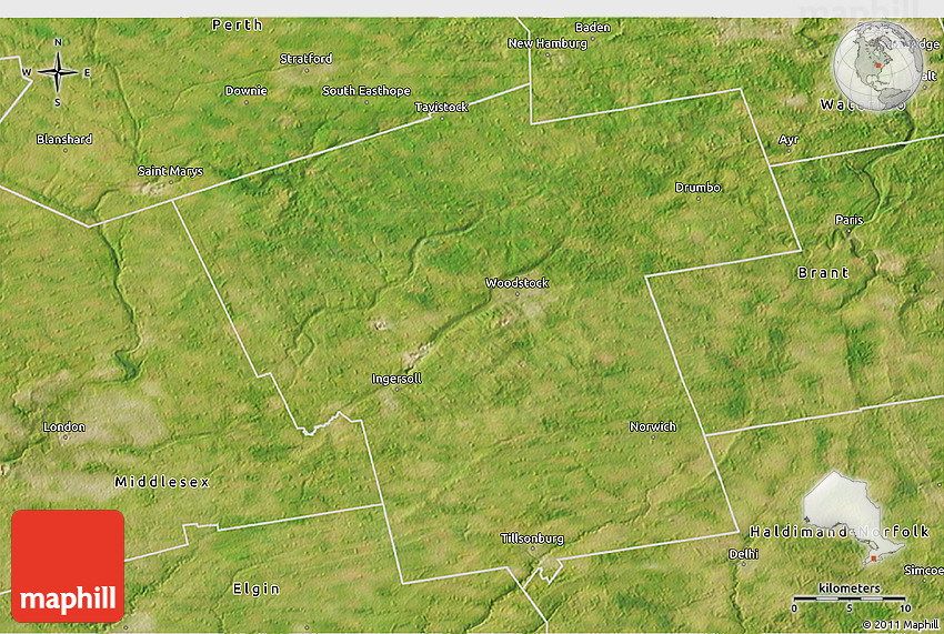 Satellite 3D Map of Oxford
