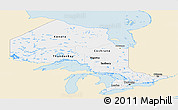 Classic Style Panoramic Map of Ontario, single color outside