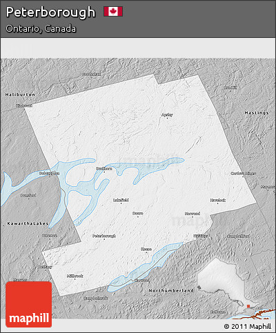 Gray 3D Map of Peterborough