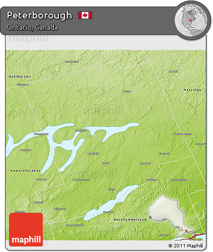 Physical 3D Map of Peterborough