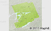 Physical 3D Map of Peterborough, lighten, semi-desaturated