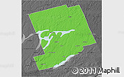 Political 3D Map of Peterborough, darken, desaturated