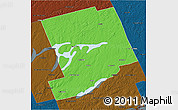 Political 3D Map of Peterborough, darken