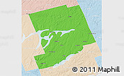 Political 3D Map of Peterborough, lighten