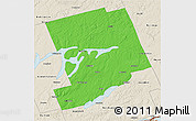 Political 3D Map of Peterborough, shaded relief outside