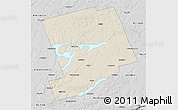 Shaded Relief 3D Map of Peterborough, desaturated