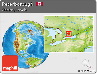 Physical Location Map of Peterborough