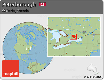 Savanna Style Location Map of Peterborough