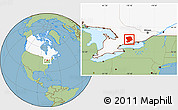 Savanna Style Location Map of Peterborough, highlighted country