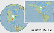 Savanna Style Location Map of Peterborough, highlighted parent region, within the entire country, hill shading