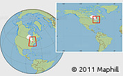 Savanna Style Location Map of Peterborough, highlighted parent region, within the entire country