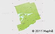 Physical Map of Peterborough, cropped outside