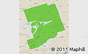 Political Map of Peterborough, shaded relief outside