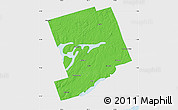 Political Map of Peterborough, single color outside