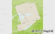 Shaded Relief Map of Peterborough, physical outside