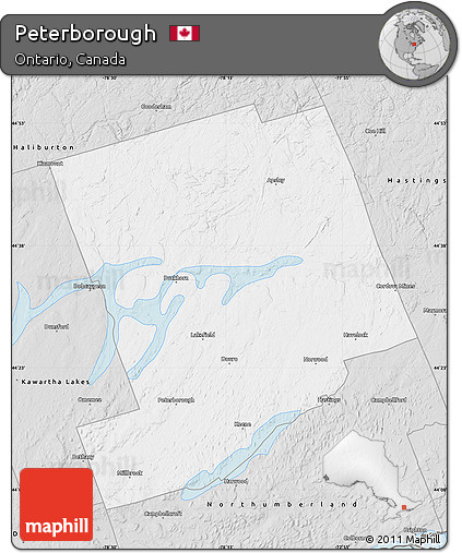 Silver Style Map of Peterborough