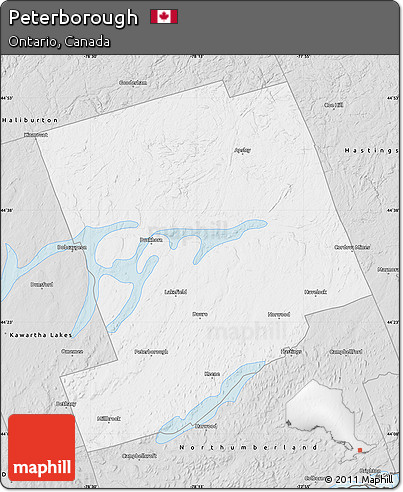 Silver Style Map of Peterborough