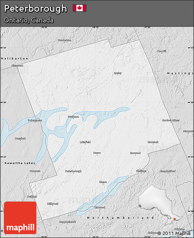 Silver Style Map of Peterborough