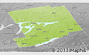 Physical Panoramic Map of Peterborough, desaturated