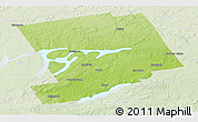 Physical Panoramic Map of Peterborough, lighten