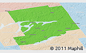 Political Panoramic Map of Peterborough, lighten