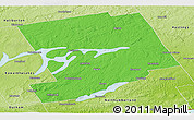 Political Panoramic Map of Peterborough, physical outside