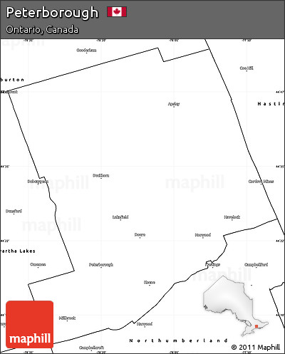 Blank Simple Map of Peterborough