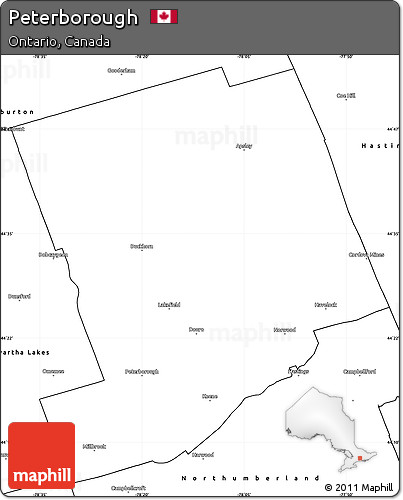 Blank Simple Map of Peterborough