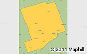 Savanna Style Simple Map of Peterborough, cropped outside
