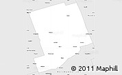 Silver Style Simple Map of Peterborough